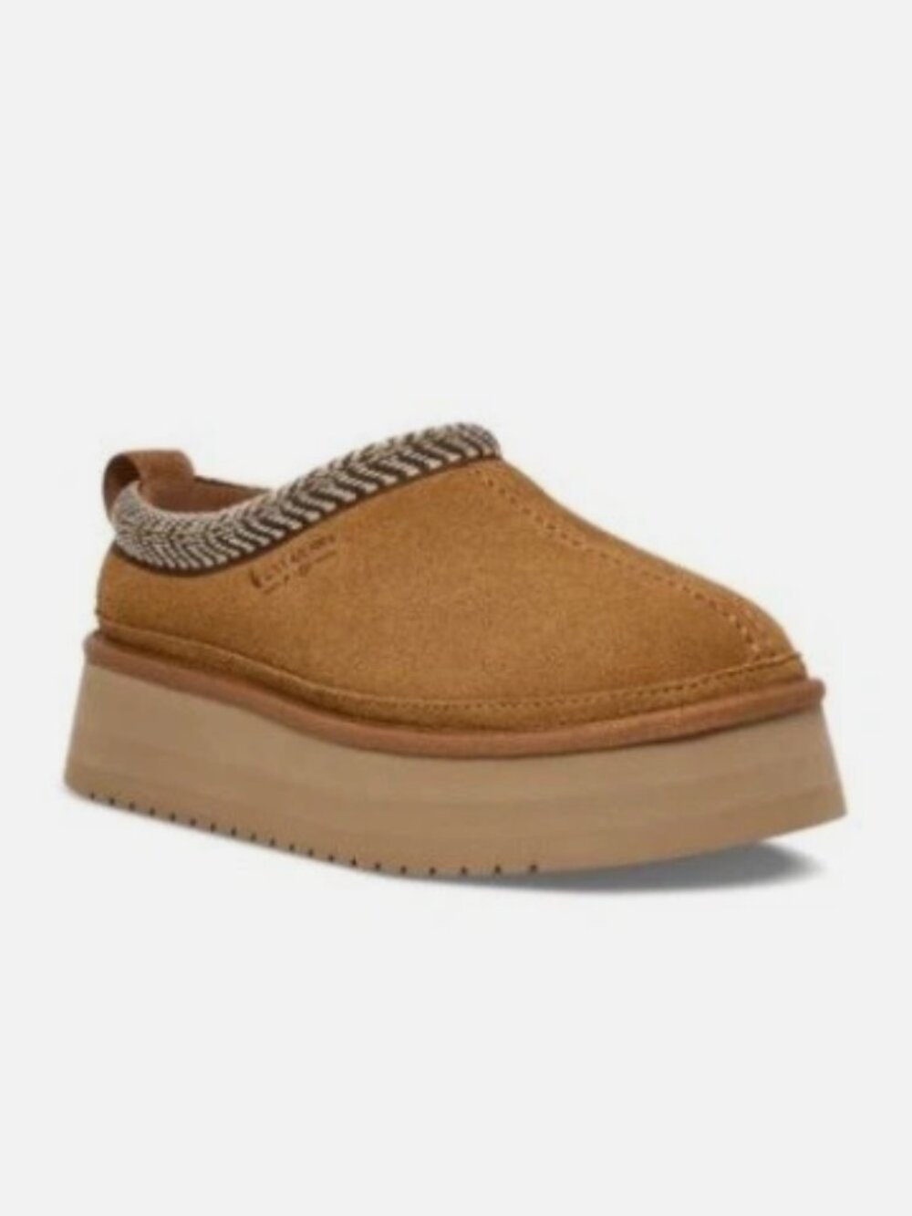 Koolaburra by UGG Suede Platform Slippers-Burree-Chestnut-11M-NEW-A659001